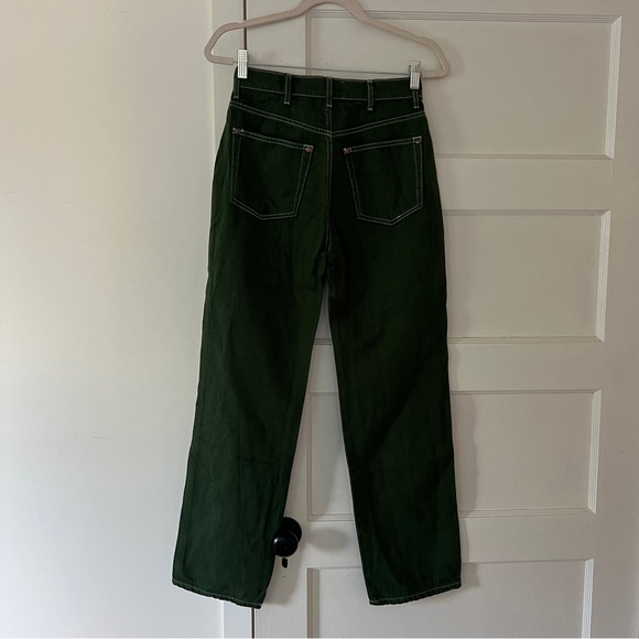 Green Cowboy High-rise straight-leg Reformation Jeans - Picture 7 of 8